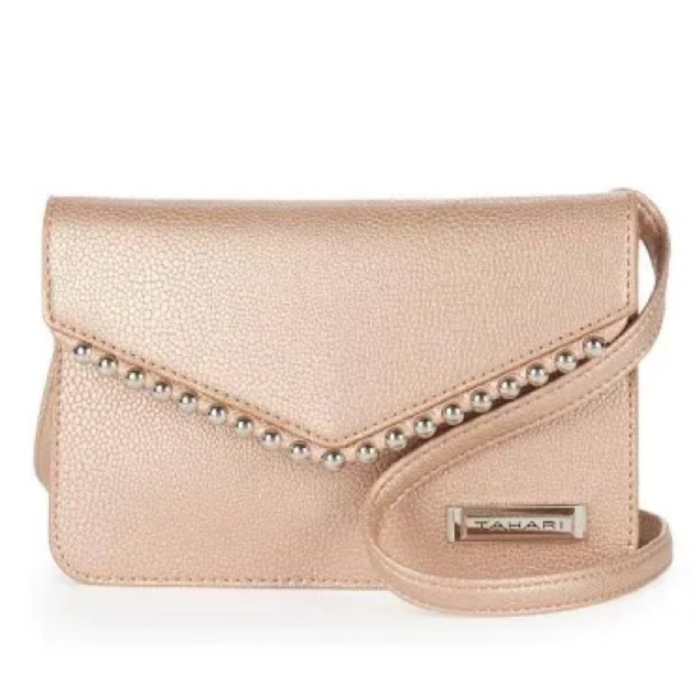 NWT Tahari Pink And Silver Small Crossbody Bag